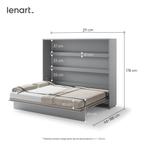 Concept opklapbed horizontaal - 160x200 - Grijs, Huis en Inrichting, Slaapkamer | Bedden