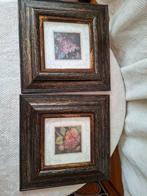 2 vintage schilderijtjes met hortensia's, Antiek en Kunst, Ophalen of Verzenden