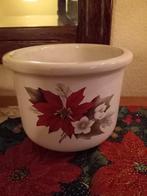 Vintage Kerst Bloempot Delfs Wit - 10cm, Antiek en Kunst, Ophalen of Verzenden