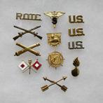 Set kraagemblemen officieren US, Ophalen of Verzenden, Landmacht, Amerika, Embleem of Badge