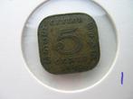 5 Cents 1942 Ceylon, Postzegels en Munten, Munten | Azië, Ophalen of Verzenden, Zuid-Azië, Losse munt