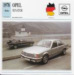 Ma91 autokaart opel senator ( 1978 ), Verzamelen, Ophalen of Verzenden, Zo goed als nieuw, Auto's