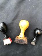 4 oude stempels, Ophalen of Verzenden, Zo goed als nieuw, Houten stempel