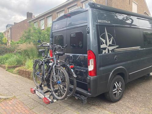 Uebler fietsendrager P22S voor op trekhaak, incl oprijgoot, Auto diversen, Fietsendragers, Trekhaakdrager, 2 fietsen, Brede banden
