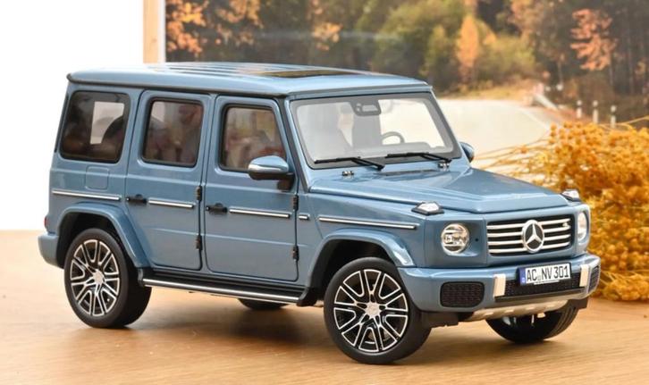 Mercedes Benz G-Class 2024 oud Blauw 1/18 NOREV ref. 183034, Hobby en Vrije tijd, Modelauto's | 1:18, Nieuw, Auto, Norev, Verzenden