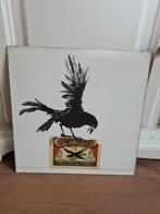 Schilderij met een vogel op een luciferdoosje, Minder dan 50 cm, Gebruikt, Oorspronkelijke maker, Ophalen of Verzenden
