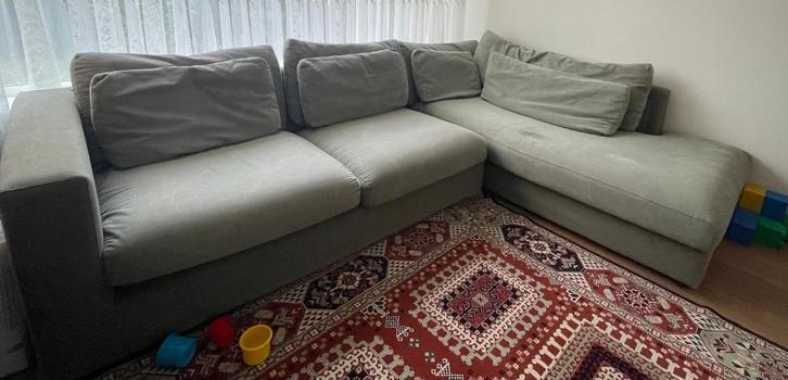Homeland Groen / Green Comfy L Shape Sofa, Huis en Inrichting, Banken | Sofa's en Chaises Longues, Zo goed als nieuw, Vierpersoons of meer