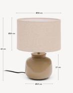 Twee beige linnen lampenkappen (NIEUW), Huis en Inrichting, Lampen | Lampenkappen, Ophalen, Beige, Rond, Nieuw
