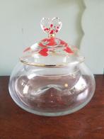 bonboniere glas schaaltje met deksel, Ophalen of Verzenden, Gebruikt