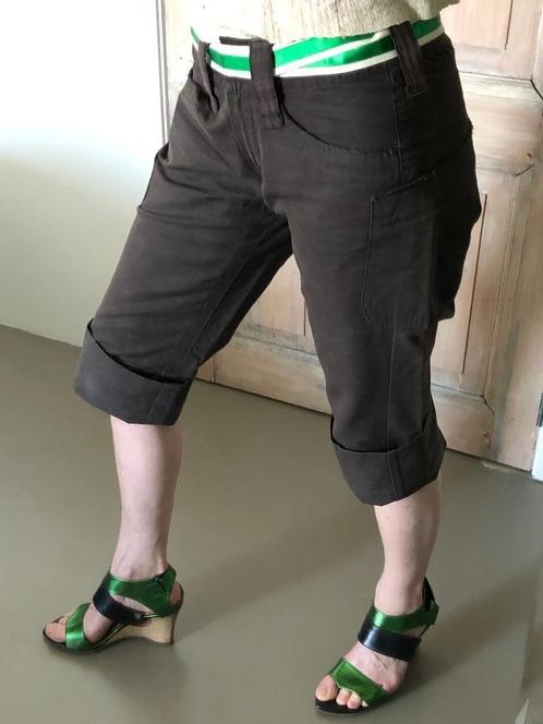 Conni Kaminski 3/4 broek katoen/linnen - 36, Kleding | Dames, Broeken en Pantalons, Zo goed als nieuw, Maat 36 (S), Bruin, Driekwart