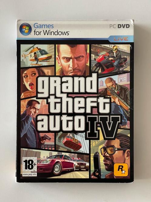 Grand Theft Auto IV (GTA 4) – PC DVD Compleet + Kaart, Spelcomputers en Games, Games | Pc, Zo goed als nieuw, 1 speler, Vanaf 18 jaar