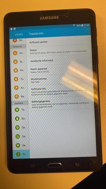 Samsung Galaxy Tab A (2016) – SM-T280 – 8GB met screenprotec beschikbaar voor biedingen