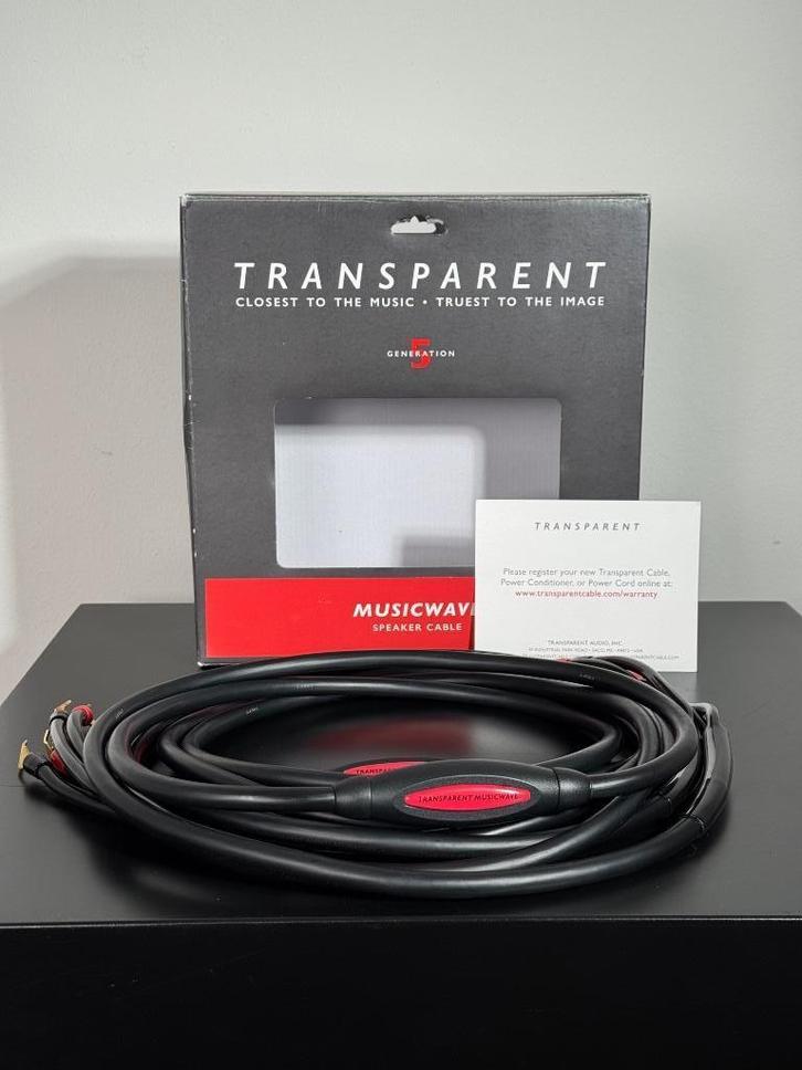 Transparent Musicwave G5 luidsprekerkabel 2 x 3 mtr. (demo), Audio, Tv en Foto, Audiokabels en Televisiekabels, Zo goed als nieuw