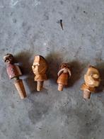 Houten Flessenstoppers - Set van 4, Antiek en Kunst, Ophalen of Verzenden