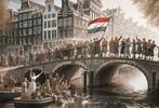 Unieke de Bevrijding Amsterdam affiche poster in lijst, Verzenden, Nederland, Foto of Poster