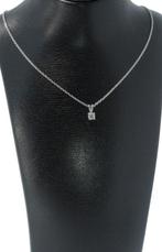 Briljant zirkonia hanger 14k goud anker schakel ketting dame