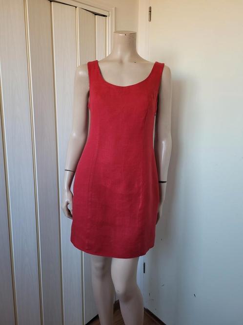 Kenzo linnen jurk rood/roze  maat 38, Kleding | Dames, Jurken, Zo goed als nieuw, Maat 38/40 (M), Rood, Boven de knie, Ophalen of Verzenden