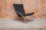 Als NIEUW! grijze leren Harvink Uncle Sam design fauteuil, Huis en Inrichting, Fauteuils, Harvink, Harvink, Design, 75 tot 100 cm
