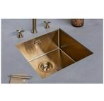 Lanesto gold enkele vierkante spoelbak 44x 44 cm., Huis en Inrichting, Keuken | Keukenelementen, Minder dan 50 cm, Overige kleuren