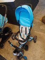 Blauwe driewieler met duwstang, Ophalen of Verzenden, Zo goed als nieuw, Onbekend, Verstelbare zitting