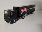 Lion car Daf 95 XF bakwagen Klene drop zwart 1:50, Ophalen of Verzenden, Gebruikt, Bus of Vrachtwagen, Lion Toys