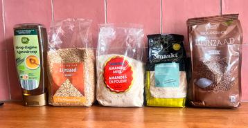 amandelmeel lijnzaad agavesiroop NIEUW ongeopend. beschikbaar voor biedingen