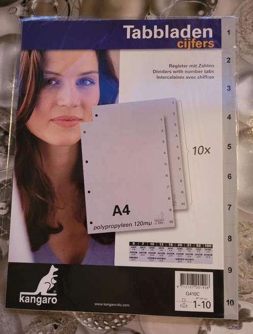 Tabbladen A4, verschillende varianten: 1-10, A-Z, 1-52, 1-12, Diversen, Schoolbenodigdheden, Nieuw, Ophalen of Verzenden