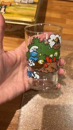 Smurfen molshoop glas vintage, Verzamelen, Ophalen of Verzenden, Zo goed als nieuw, Bierglas