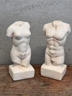 Borstbeeld man vrouw naakt Griekse oudheid, Huis en Inrichting, Woonaccessoires | Zuilen en Pilaren, Ophalen of Verzenden, Zo goed als nieuw