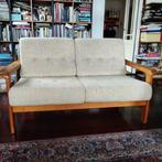 Vintage Mid Century bankstel, 2 zits. Originele staat., Ophalen, Tweepersoons, 75 tot 100 cm, Rechte bank