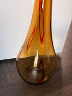 Hoge glazen vaas bruin/rood (77cm), Ophalen, Gebruikt, Overige kleuren, Glas