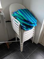 In WESTERBORK 6 Allibert kunststof witte tuinstoelen, Tuin en Terras, Ophalen, Gebruikt, Kunststof