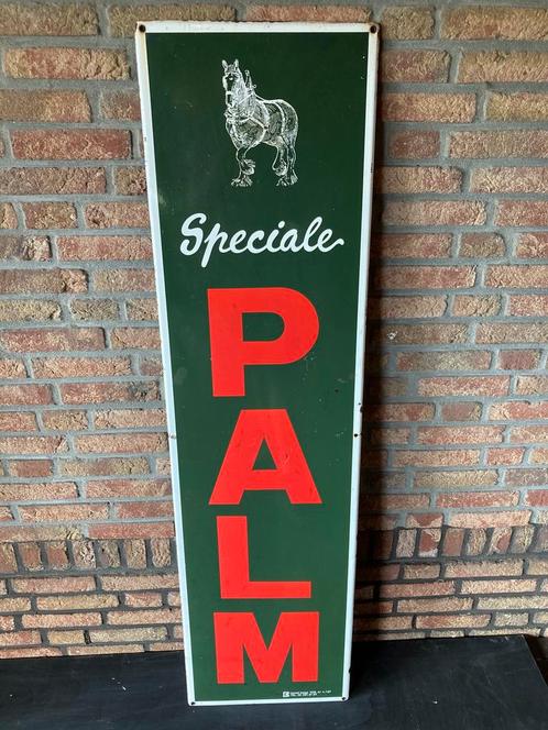 Groot Emaille Palm bord. Va. 1,5 m1 hoog., Verzamelen, Biermerken, Gebruikt, Reclamebord, Plaat of Schild, Ophalen