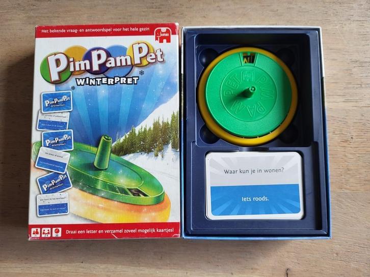 spel Pim Pam Pet wintereditie, Hobby en Vrije tijd, Gezelschapsspellen | Bordspellen, Gebruikt, Een of twee spelers, Drie of vier spelers