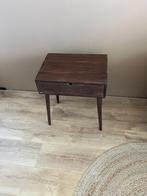 Mid-Century Nachtkastje / Bijzettafel Hout, Ophalen, Gebruikt, 55 tot 70 cm, 45 tot 65 cm