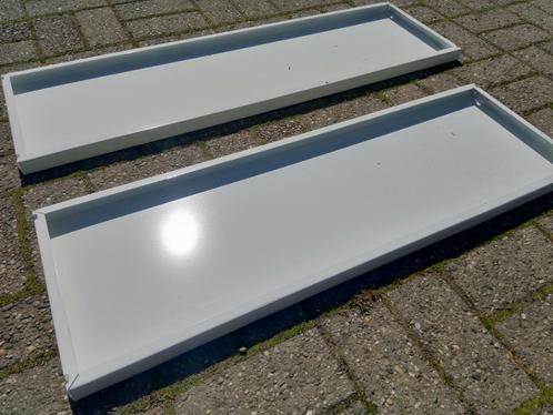 Metalen legplanken LxBxD: 90x30x3 / 100x30x3 (27 stuks)., Huis en Inrichting, Kasten | Stellingkasten, Gebruikt, Ophalen