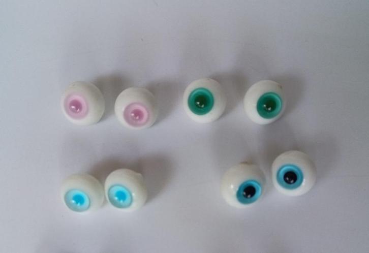 bjd glasoogjes 14mm, Verzamelen, Poppen, Zo goed als nieuw, Accessoires, Ophalen of Verzenden