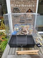 Vogelkooi met speeltjes, Ophalen, Gebruikt, Metaal, Vogelkooi