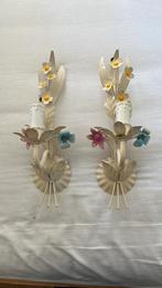 Vintage Franse wandlampjes, Huis en Inrichting, Ophalen of Verzenden, Gebruikt, Metaal, Vintage