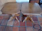 2 blank eiken  bijzet tafeltjes, Huis en Inrichting, Tafels | Salontafels, Ophalen, Gebruikt, 50 tot 100 cm, 50 tot 75 cm