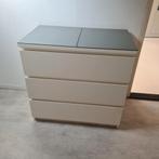 Ikea ladenkast met glasplaten., Ophalen, 50 tot 100 cm, Zo goed als nieuw, 3 of 4 laden