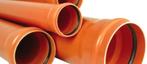 PVC buis bruin manchet 110  SN4 lengte 5 meter 2.97 p/m, Pvc, Rechte buis, 4 tot 6 meter, Ophalen