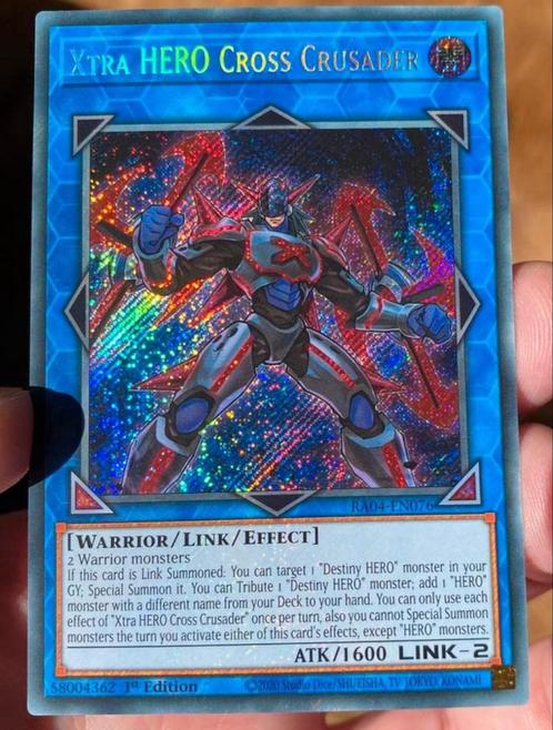 Yu-Gi-Oh! Xtra HERO Cross Crusader RA04 1st Ed M/NM !, Hobby en Vrije tijd, Verzamelkaartspellen | Yu-gi-Oh!, Zo goed als nieuw
