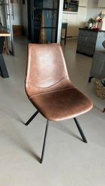 6 eetkamerstoelen. Gratis, Ophalen, Gebruikt, Bruin, Leer
