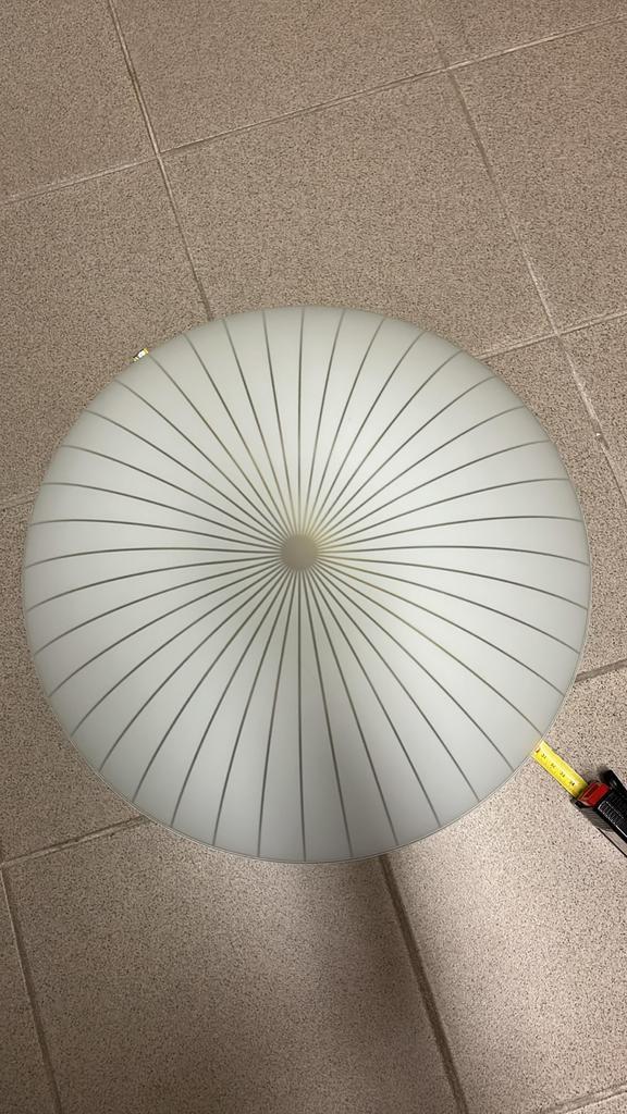 2x IKEA Plafondlamp - 50cm - Inclusief Lampen, Huis en Inrichting, Lampen | Spots, Gebruikt, Plafondspot of Wandspot, Glas, Led