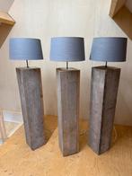 3x steigerhouten vloerlamp, Ophalen, Gebruikt, Rechthoekig, 50 cm of meer