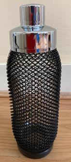 Cocktail shaker glas met zwart raster vintage, Antiek en Kunst, Antiek | Glas en Kristal, Ophalen of Verzenden