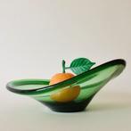 Vintage Groene Snits Bowl - Schaal Ikea Lotta Petterson, Schaal, Ophalen of Verzenden, Ovaal, Glas