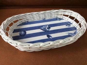 Dienblad nautisc, schelpen, 29 x 19 cm (buitenmaat) beschikbaar voor biedingen