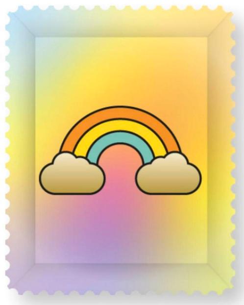 NL Crypto Stamp 2 Safe Regenboog | Rainbow Rare | NFT, Postzegels en Munten, Postzegels | Nederland, Postfris, Na 1940, Ophalen of Verzenden